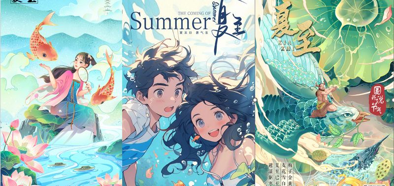2023年夏至海报合集,太有夏天的感觉啦!